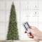 Glitzhome® 15ft Pre-Lit Green Slim Fir Artificial Christmas Tree, Multicolor LED Lights